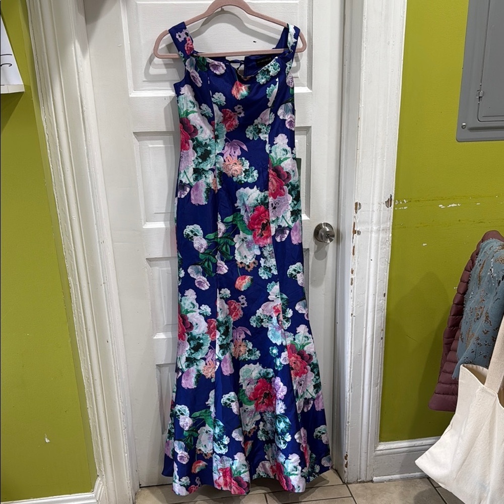 Floral Blue Maxi Dress
